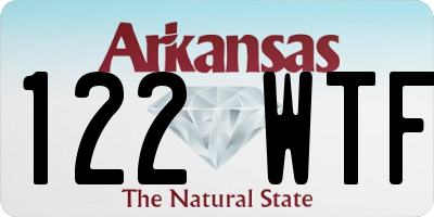 AR license plate 122WTF