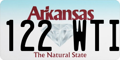 AR license plate 122WTI