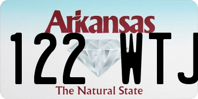 AR license plate 122WTJ