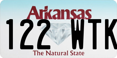 AR license plate 122WTK