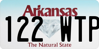AR license plate 122WTP