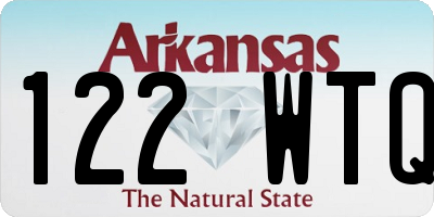 AR license plate 122WTQ