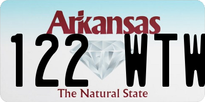 AR license plate 122WTW