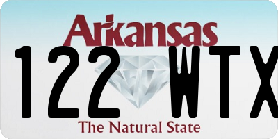 AR license plate 122WTX
