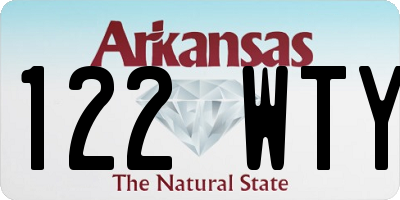 AR license plate 122WTY