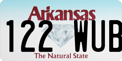 AR license plate 122WUB