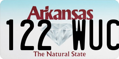 AR license plate 122WUC