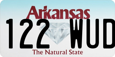 AR license plate 122WUD