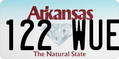 AR license plate 122WUE