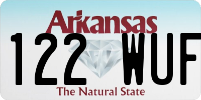 AR license plate 122WUF