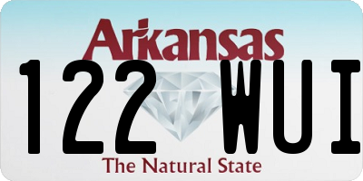 AR license plate 122WUI