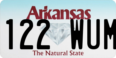 AR license plate 122WUM