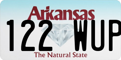 AR license plate 122WUP