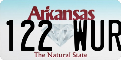 AR license plate 122WUR