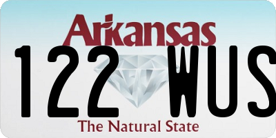 AR license plate 122WUS