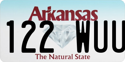 AR license plate 122WUU