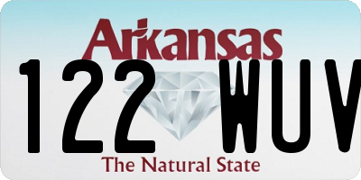 AR license plate 122WUV