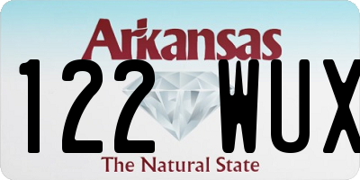 AR license plate 122WUX
