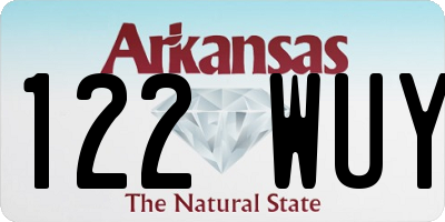 AR license plate 122WUY