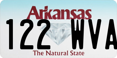 AR license plate 122WVA