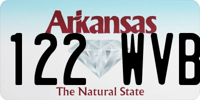 AR license plate 122WVB