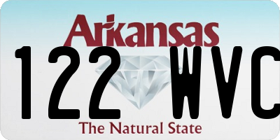 AR license plate 122WVC