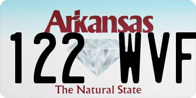 AR license plate 122WVF