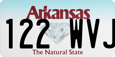 AR license plate 122WVJ