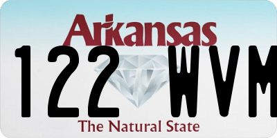 AR license plate 122WVM