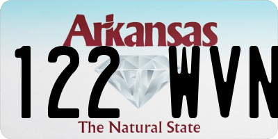 AR license plate 122WVN