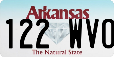 AR license plate 122WVO