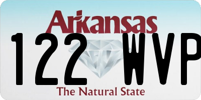 AR license plate 122WVP
