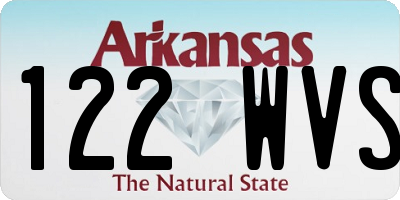 AR license plate 122WVS