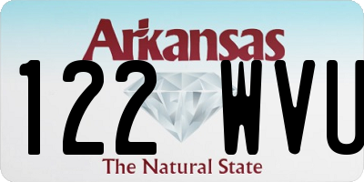 AR license plate 122WVU