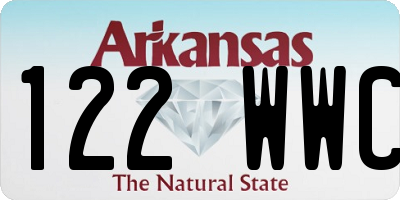 AR license plate 122WWC