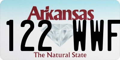 AR license plate 122WWF