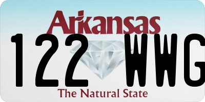 AR license plate 122WWG