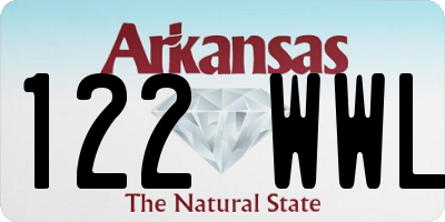 AR license plate 122WWL