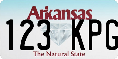 AR license plate 123KPG