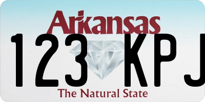 AR license plate 123KPJ