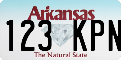 AR license plate 123KPN