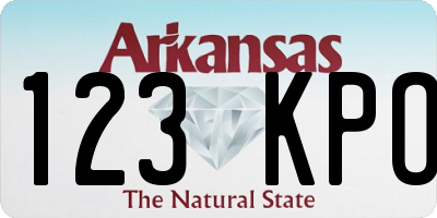 AR license plate 123KPO