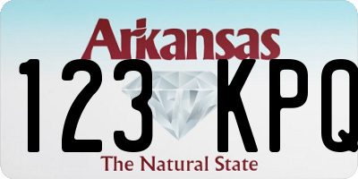 AR license plate 123KPQ