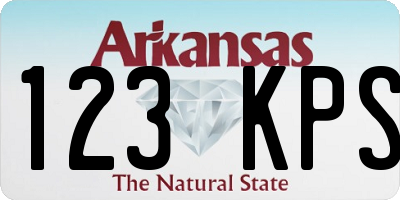 AR license plate 123KPS