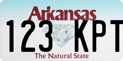 AR license plate 123KPT