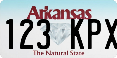 AR license plate 123KPX