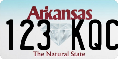 AR license plate 123KQC