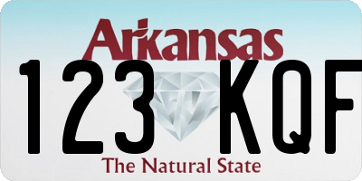 AR license plate 123KQF