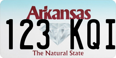 AR license plate 123KQI