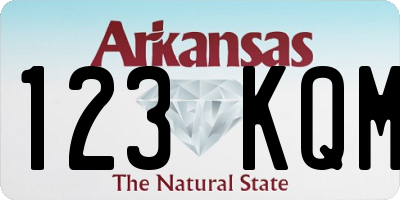 AR license plate 123KQM